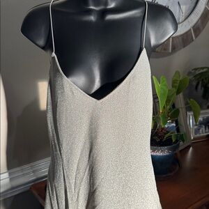 H&M Silver Metallic Top